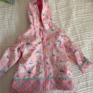 Charming Pink Unicorn Kids Raincoat